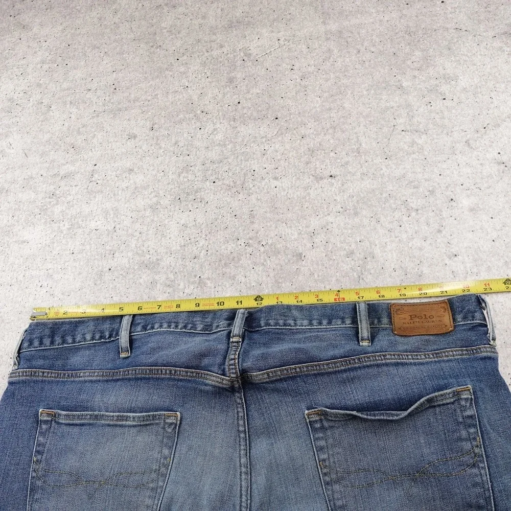 Polo Ralph Lauren Hampton Relaxed Straight Jeans Mens 46Bx32 Blue Medium Wash